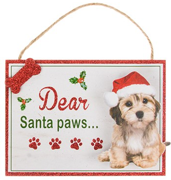 Dear Santa Paws Sign - Click Image to Close